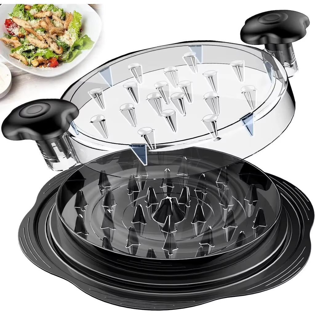 Upgraded Chicken Shredder with Transparent Cover, Large Non-Slip Blade for Meat & Vegetables, Easy to Clean Kitchen Tools