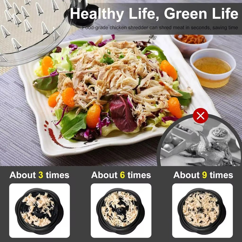 Upgraded Chicken Shredder with Transparent Cover, Large Non-Slip Blade for Meat & Vegetables, Easy to Clean Kitchen Tools