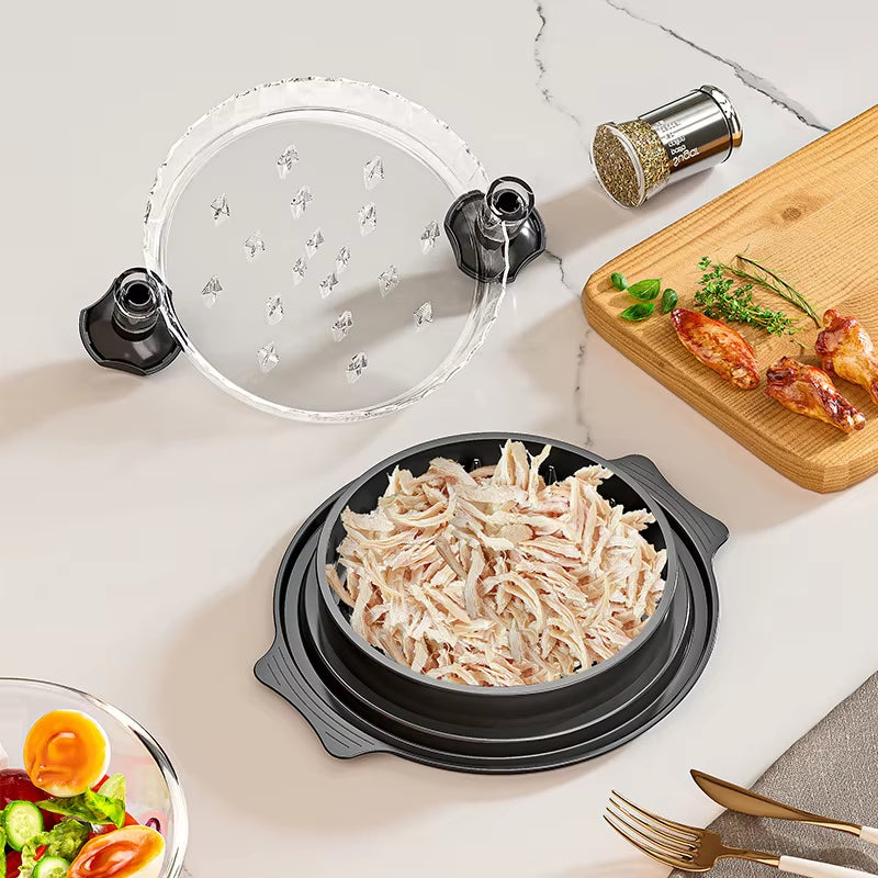 Upgraded Chicken Shredder with Transparent Cover, Large Non-Slip Blade for Meat & Vegetables, Easy to Clean Kitchen Tools